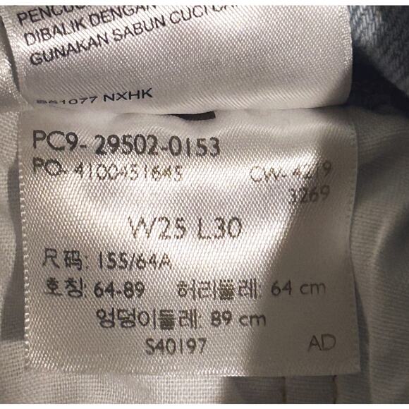 Levi's 501 Button Fly Light Wash Skinny Jeans 25X30 - Picture 6 of 9